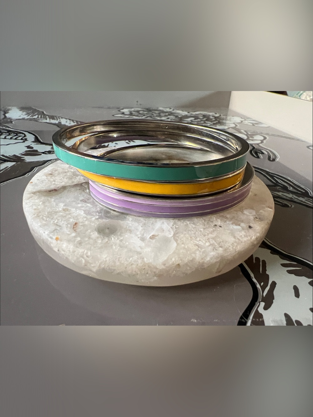 Colorful Fossil Bangle Stack